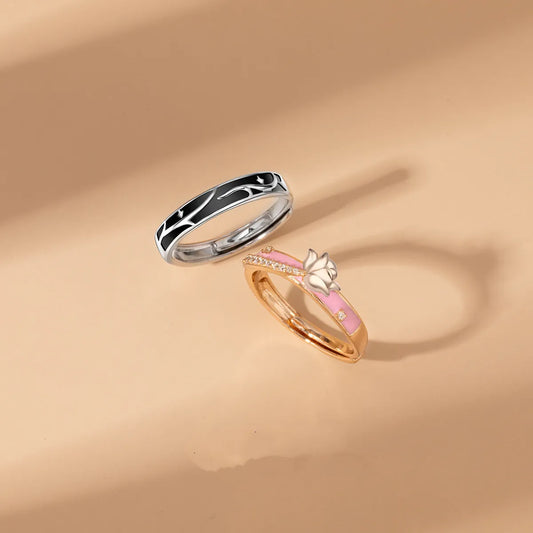 Non-fading Sterling Silver Couple Rings